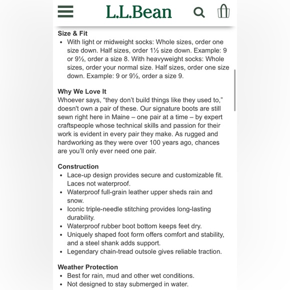 LL Bean 6” duck boots - Picture 5 of 5